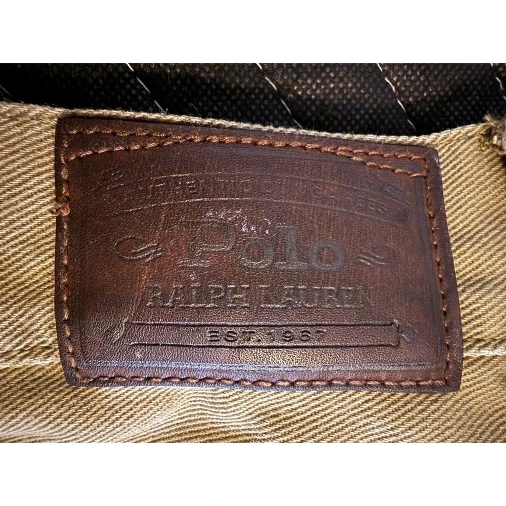 Polo Ralph Lauren Classic 867 Pants Mens 34x32 Tan Khaki Cotton Twill Straight